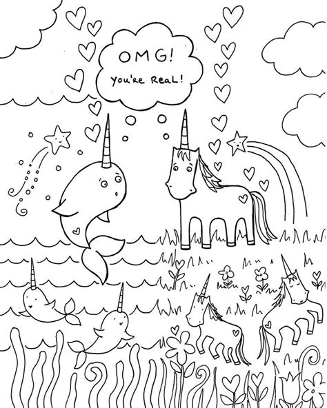 Narwhal coloring pages are a great way to learn about this interesting sea creature. Pin on Coloring Pages