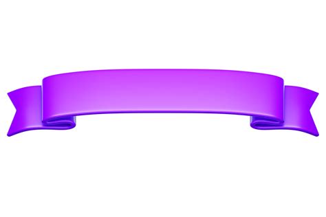 3d Label Ribbon Glossy Violet Purple Blank Plastic Banner For