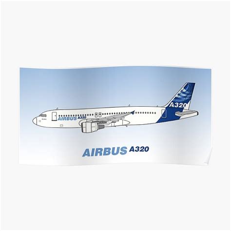 Airbus A320 Illustration Poster By Stevehclark Redbubble