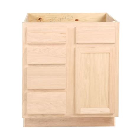 It's important that you simply decide to go with a finish that fits with your toilet furniture. Unfinished Bathroom Vanity Sink and Drawer Base Cabinet 30 ...