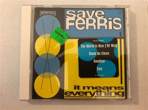Save Ferris It Means Everything 1997 Sony Cd Album Ebay