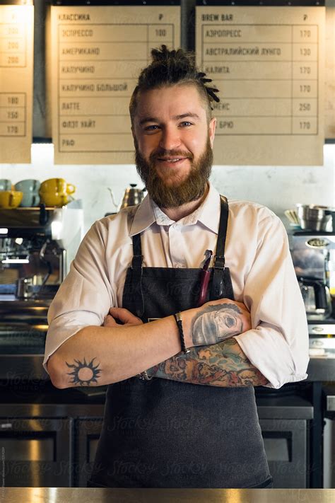 Smiling Barista At The Stand By Stocksy Contributor Danil Nevsky Stocksy