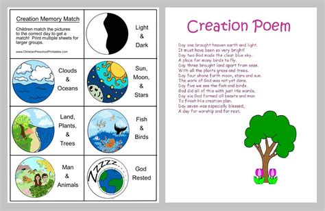 Creation Story Interactive Emergent Reader Preschool Bible Lessons