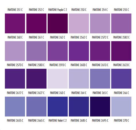 Purple Car Paint Colors Chart
