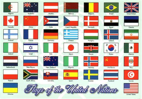 The World In Postcards Sabines Blog United Nation Flags Partial