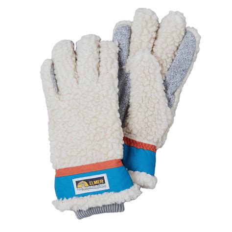 Elmer Gloves Wool Pile Finger Glove Beige In Blue Lyst