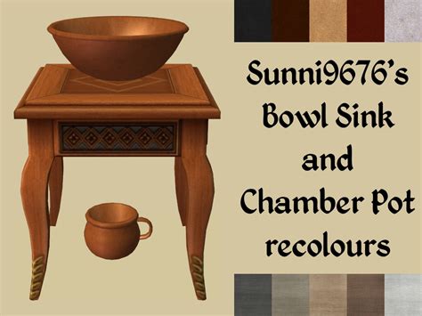 Mod The Sims Chamber Pot And Bowl Sink Recolours