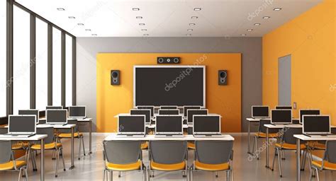 Contemporary Multimedia Classroom — Stock Photo © Archideaphoto 141797090