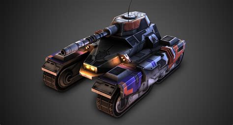 Low Poly Future Tank 3d Asset Cgtrader