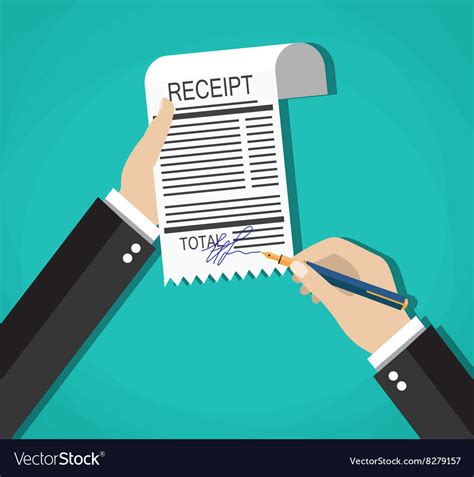 Cartoon Businessman Hands With Sign Payment Bill Vector Image