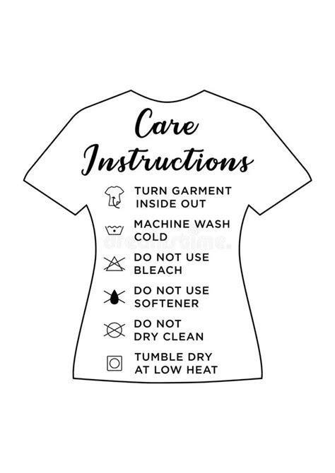 Washing Instructions Svg Care Instructions Card Svg Shirt Care Etsy
