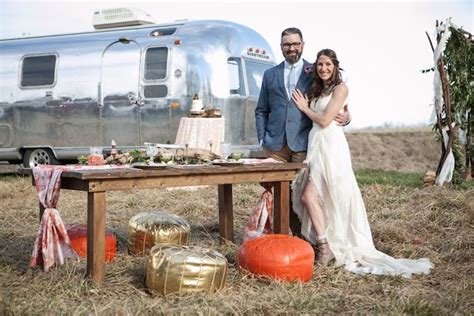 Geodes Feathers And An Airstream Airstream Wedding Airstream