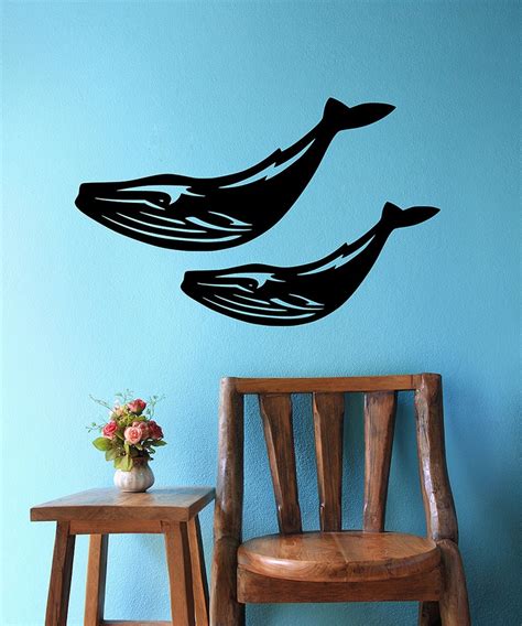 Decordesigns Black Mom And Calf Whale Wall Decal Set Whale Wall Decals