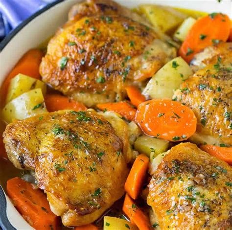 Cuisses de poulet aux carottes au cookeo