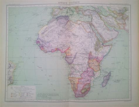 Antique Map Of Africa Political 19th Century Large Map Of