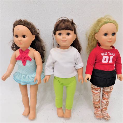 Buy The Lot Of 3 Cititoy My Life Dolls Brunette Blue Blonde Hair Dolls Have Markings On Face See