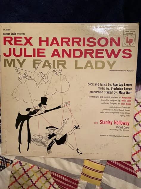 My Fair Lady Original London Cast Vinyl Lp Julie Andrews Rex Harrison