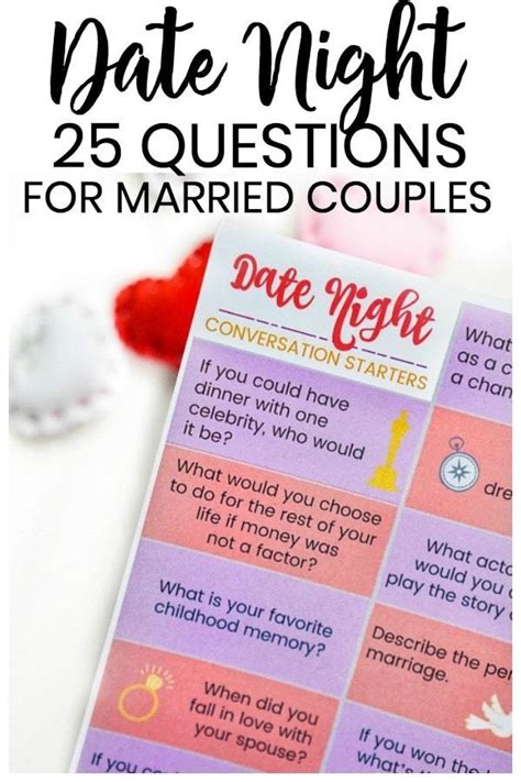 25 Date Night Questions For Married Couples Questions For Married Couples Date Night