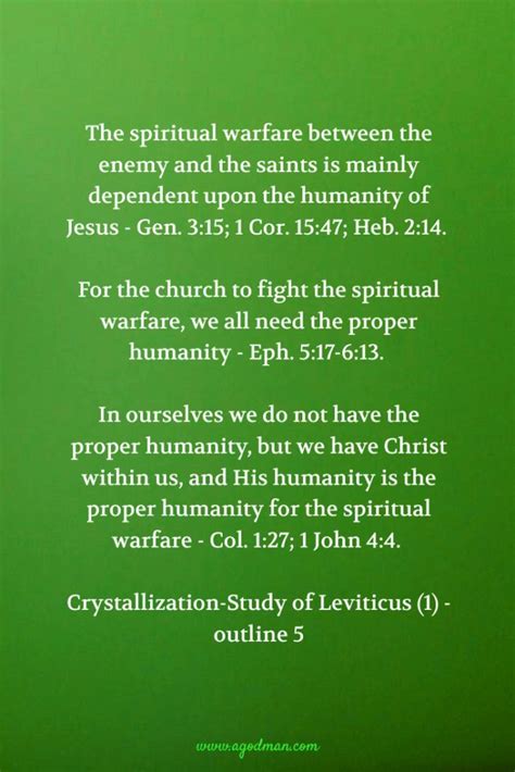 We Need The Humanity Of Jesus For The Spiritual Warfare And For The