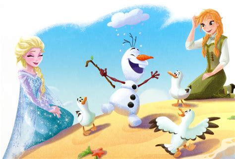 Olaf With Elsa And Anna Olaf And Sven Photo Fanpop
