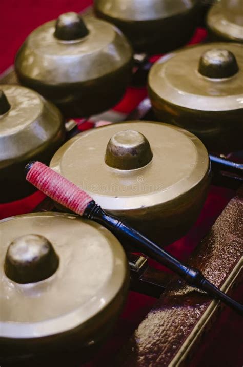 Malaysian Traditional Music Instrument Called Gamelan With Beaut Stock