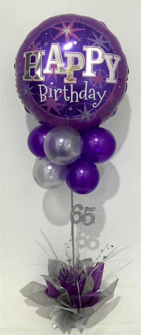 Select same day delivery or drive up for easy contactless purchases. Purple and silver happy birthday balloon table decoration ...