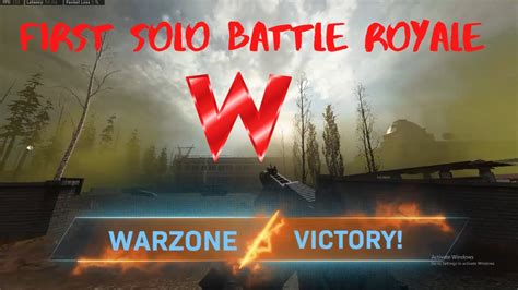 First Solo Battle Royale Victory Call Of Duty Warzone Youtube