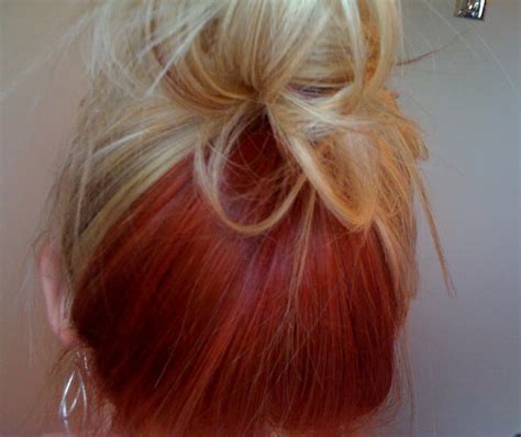 But idk if it'd look weird? Hairstyles with Blond on Top & Red Underneath | Hairstyle ...