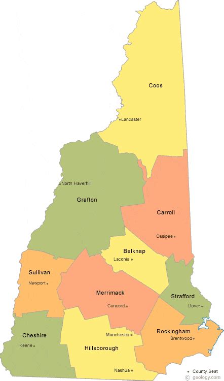 Map Of Massachusetts And New Hampshire Border