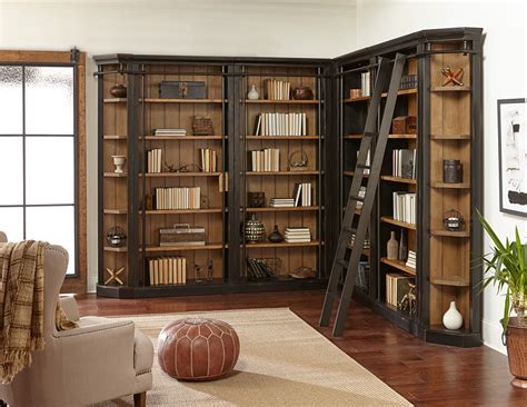 Bookcase With Ladder Martin Furniture Home Library Design Home