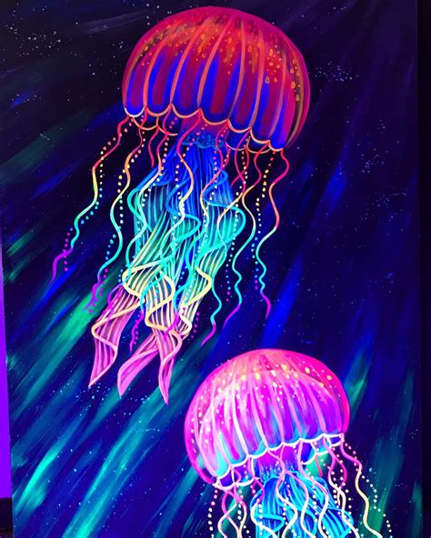 Rainbow Jellyfish Etsy In 2021 Jellyfish Painting Jellyfish Art