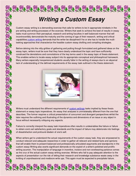 Writing A Custom Essay By Writinking Issuu
