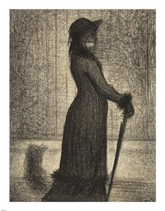 Woman Strolling Fine Art Print By Georges Seurat At Fulcrumgallery Com