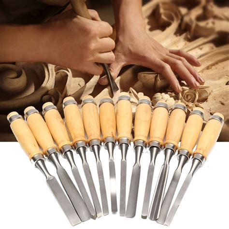 12wc Professional 12 Piece Wood Carving Chisel Set In Chisel From Tools