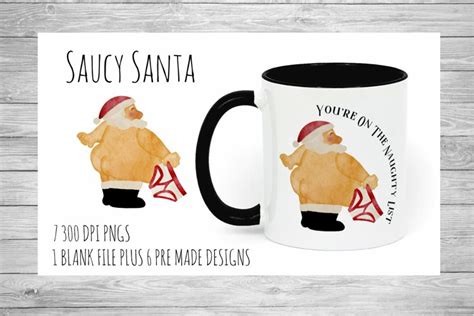 Saucy Santa Father Christmas Sublimation Mug