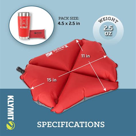 Camping Pillow By Klymit Inflatable Durable And Quiet Material The Camp Life
