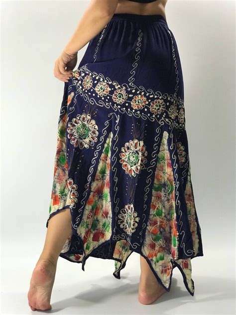 Id0023 Handstitch Indian Long Skirts For Women Boho Indian Etsy