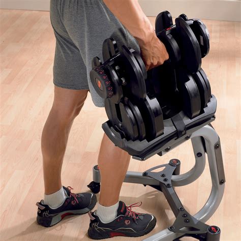 Bowflex Selecttech 1090 Adjustable Dumbbell Pair Storage Stand W