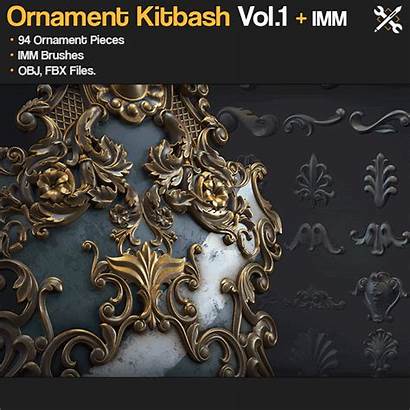 Kitbash Ornament Vol Gumroad Cg3dankfun