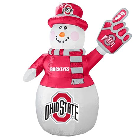 Ohio State Buckeyes 7 Inflatable Snowman