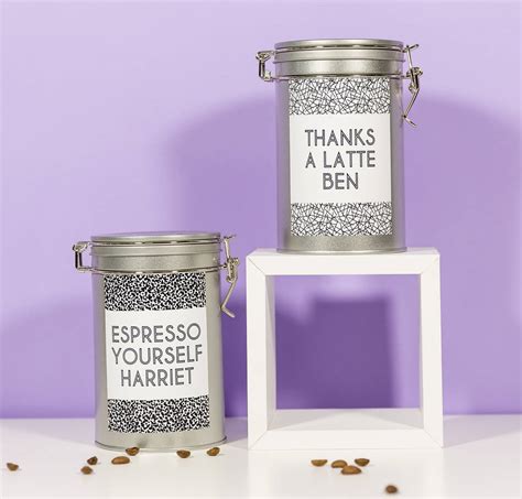 Personalised Pattern Coffee T In Tin By Novello