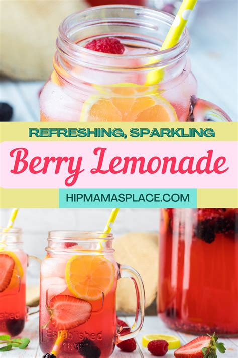 Sparkling Berry Lemonade Recipe Hip Mamas Place
