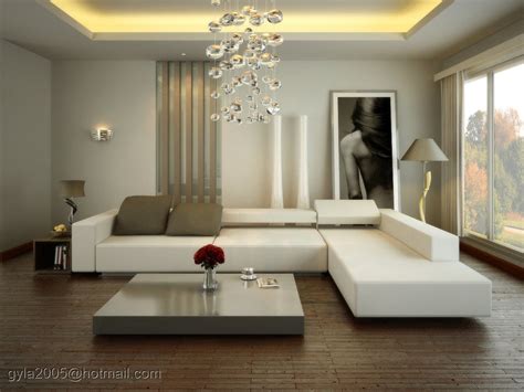 Contemporary White Living Room Interior Design Ideas