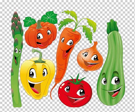 Ilustración De Frutas Vegetales De Dibujos Animados Verduras De Bebé