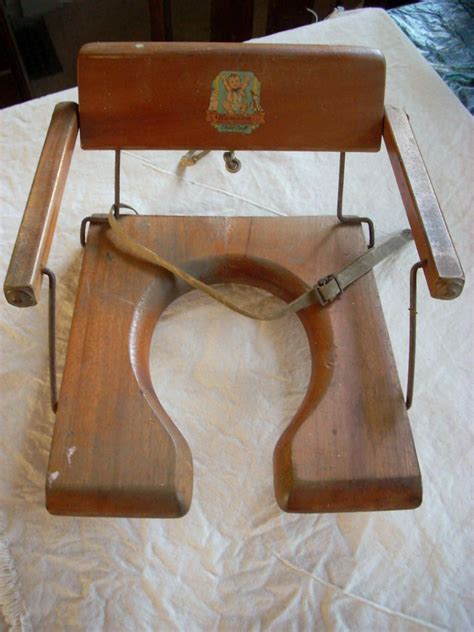 Vintage Wood Folding Potty Training Seat Vintage Wood Potty