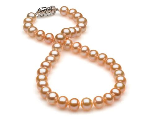 9x10mm Peach Freshwater Pearl Necklace American Pearl