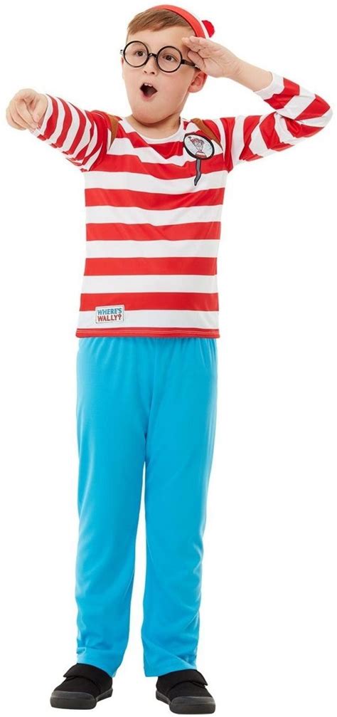 Boys Deluxe Wheres Wally Fancy Dress Costume Wheres Wally Fancy Dress