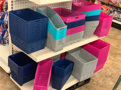 colorful storage bins only 1 at dollar tree