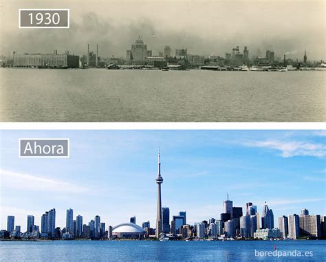 15 Fotos De Antes Y Ahora Mostrando El Cambio De Grandes Ciudades Con