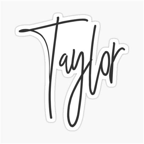 Taylor Name Handwriting Sticker For Sale By Lucabeardesigns Redbubble